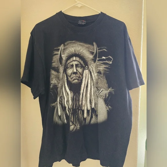 Vintage Rock Eagle Native Chief Graphic Tee XL - Picture 2 of 3